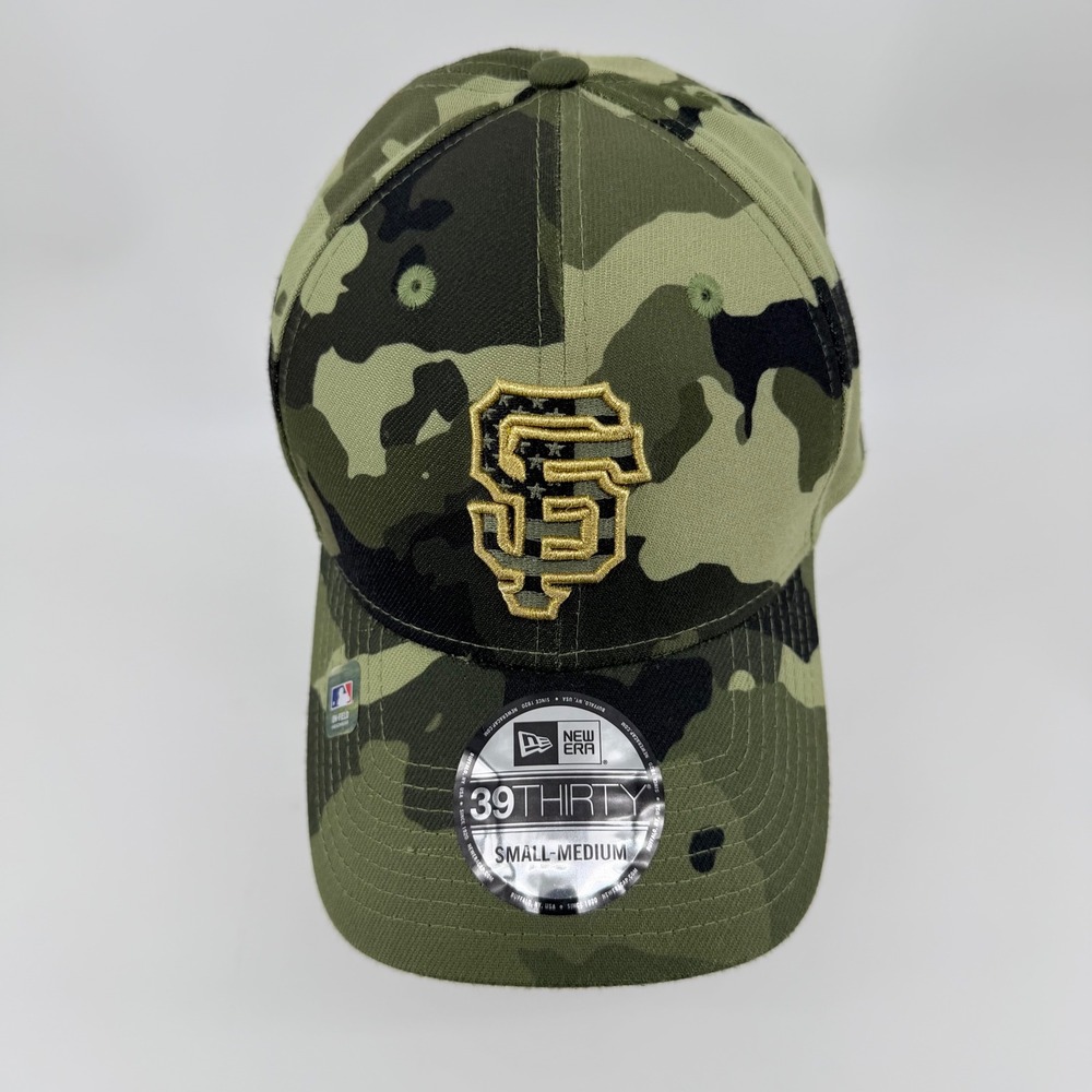 New Era San Francisco Giants 2022 Armed Forces Day 39THIRTY Camo Hat S/M NWT